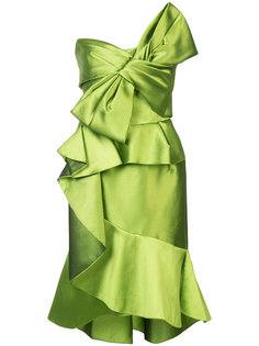 ruffled bow dress Marchesa