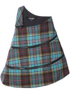 check zip swirl mini skirt Junya Watanabe Comme Des Garçons