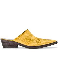 crushed velvet mules Haider Ackermann