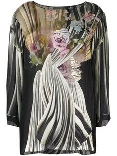 блузка с цветочным принтом  Alberta Ferretti