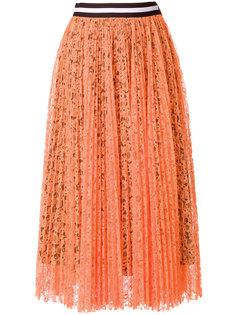 плиссированная кружевная юбка  MSGM