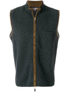 suede trim cashmere gilet N.Peal