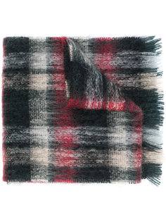 checked fringed scarf  Represent