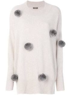 long pom pom sweater N.Peal