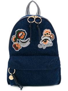 denim patch backpack See By Chloé