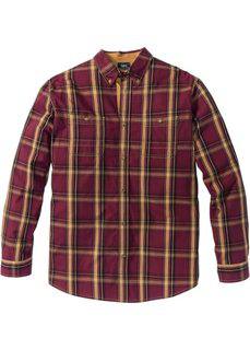 Рубашка Regular Fit с длинным рукавом (кленово-красный в клетку) Bonprix