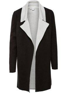 Двухстороннее вязаное пальто (черный/кремовый) Bonprix