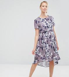 Платье миди 2 в 1 для беременных и кормящих мам Hope & Ivy Maternity - Фиолетовый