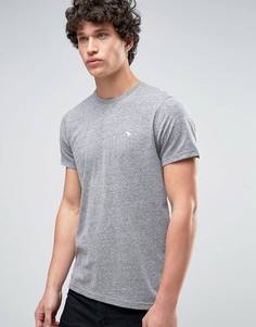 Серая обтягивающая футболка Abercrombie & Fitch Core - Серый