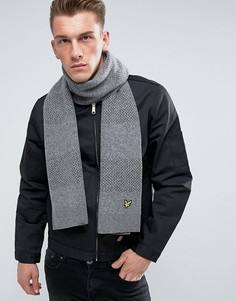 Вязаный шарф Lyle & Scott Birdseye - Серый