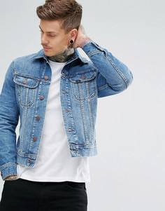 Узкая джинсовая куртка Lee Rider Vintage - Синий