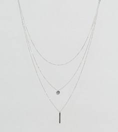 Многоярусное ожерелье с декоративной планкой Reclaimed Vintage Inspired - Серебряный