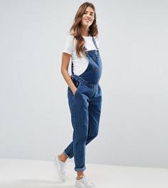 Синий выбеленный джинсовый комбинезон ASOS MATERNITY - Синий