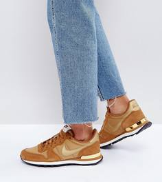 Коричневые кроссовки с металлической отделкой Nike Internationalist - Коричневый