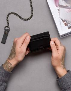 Черная кожаная визитница HUGO by Hugo Boss - Черный