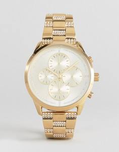 Золотистые часы с хронографом Michael Kors MK6519 Slater - Золотой