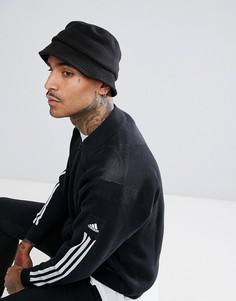 Черная флисовая панама ASOS - Черный