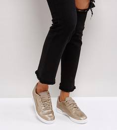 Кроссовки с оттенком металлик Reebok Classic Club C 85 - Золотой