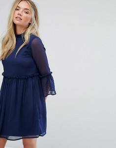 Свободное платье с рукавами клеш Influence - Темно-синий