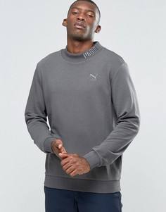 Свитшот с высокой горловиной и вышивкой логотипа Puma - Темно-синий