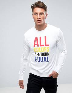 Свитшот с надписью United Colors of Benetton - Белый