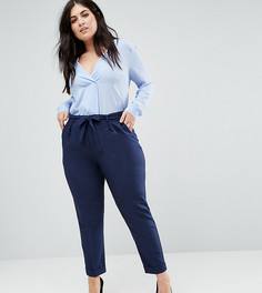 Брюки-галифе с поясом ASOS CURVE - Темно-синий