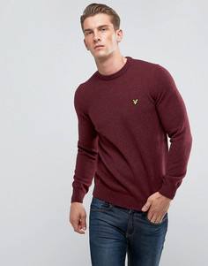 Бордовый премиум-джемпер из овечьей шерсти Lyle & Scott - Красный