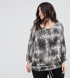 Блузка с открытыми плечами и завязками спереди Koko - Мульти