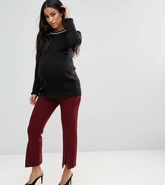 Расклешенные брюки с разрезами ASOS MATERNITY - Красный