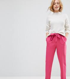 Тканые брюки-галифе с поясом оби ASOS PETITE - Розовый
