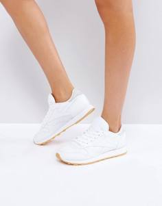 Классические кожаные стеганые кроссовки Reebok - Белый