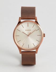 Золотисто-розовые часы Casio LTP-E140R-9AEF - Золотой