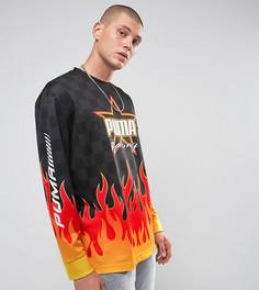 Лонгслив с принтом пламени Puma эксклюзивно для ASOS 57659701 - Черный