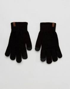 Черные трикотажные перчатки для сенсорных гаджетов Timberland Magic - Черный