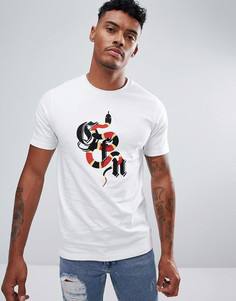 Белая обтягивающая футболка со змеей Good For Nothing - Белый
