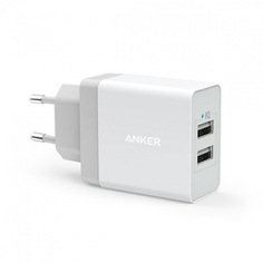 Зарядное устройство Anker 2xUSB 2.4A A2021321 White