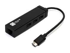 Хаб USB 5bites 3xUSB 3.0 - RJ45 UA3C-45-05BK Black