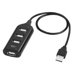 Хаб USB Greenconnect 4 ports 0.4m Black GCR-UH234B