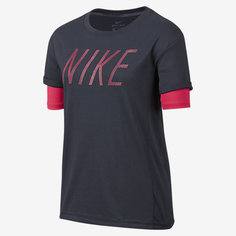Футболка для тренинга с коротким рукавом для девочек школьного возраста Nike Breathe