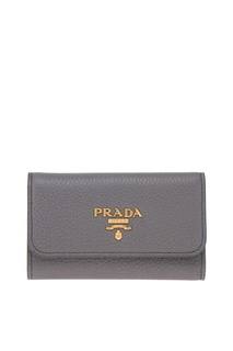 Кожаная ключница Prada