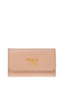 Кожаная ключница Prada