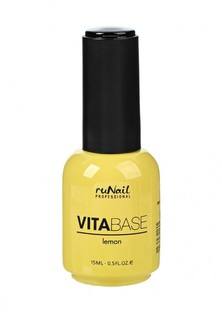 Гель-лак для ногтей Runail Professional с лимоном VitaBase Lemon, 15 мл