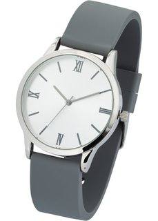 Часы на силиконовом браслете (серебристо-серый) Bonprix