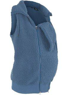 Флисовая жилетка для беременных с карманом для малыша (индиго) Bonprix