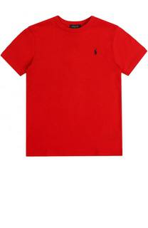 Хлопковая футболка с логотипом бренда Polo Ralph Lauren