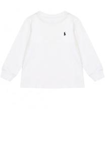 Хлопковый лонгслив с логотипом бренда Polo Ralph Lauren