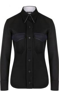 Приталенная блуза с декорированным накладными карманами CALVIN KLEIN 205W39NYC