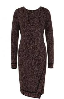 Приталенное платье-миди с леопардовым принтом MICHAEL Michael Kors