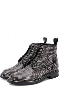 Кожаные ботинки William с заклепками Saint Laurent