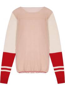 Шерстяной пуловер с круглым вырезом CALVIN KLEIN 205W39NYC